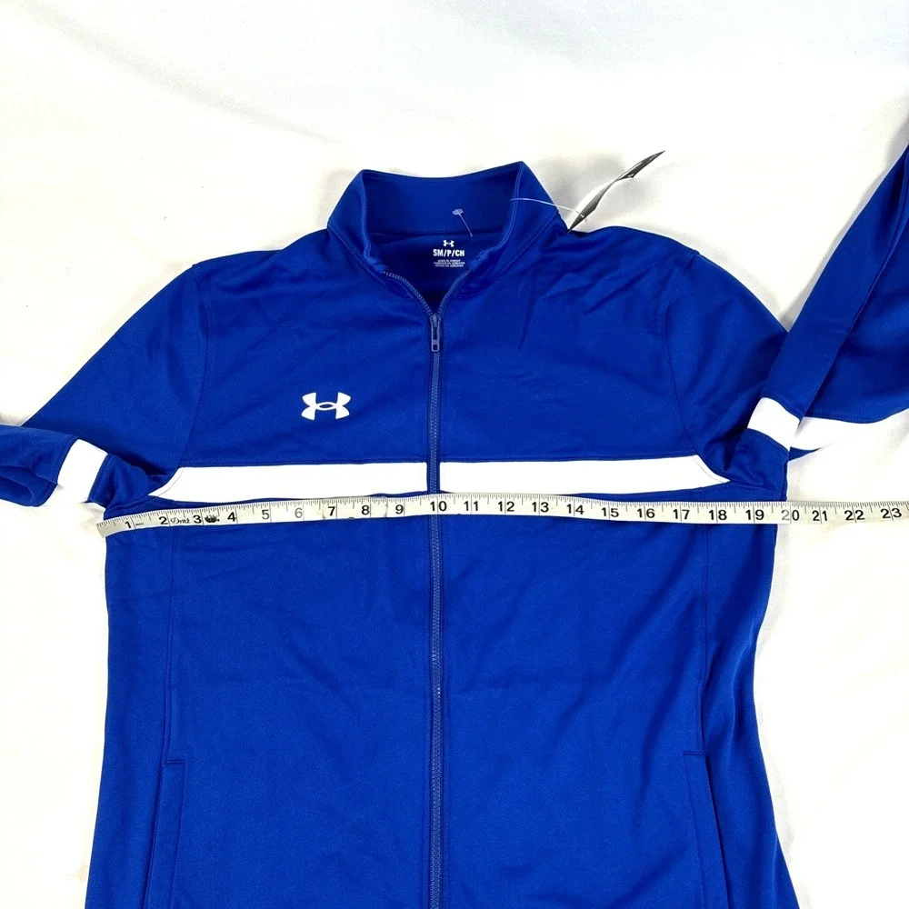 Under Armour Jacket Mens Small Royal Team Knit‎ Warm-Up Track Full Zip 1376884
